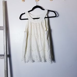 ADIVA CREAMY WHITE LINED TANK SIZE LARGE